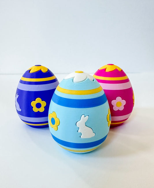Easter Egg Pass Through Fidget with Flowers and Bunnies