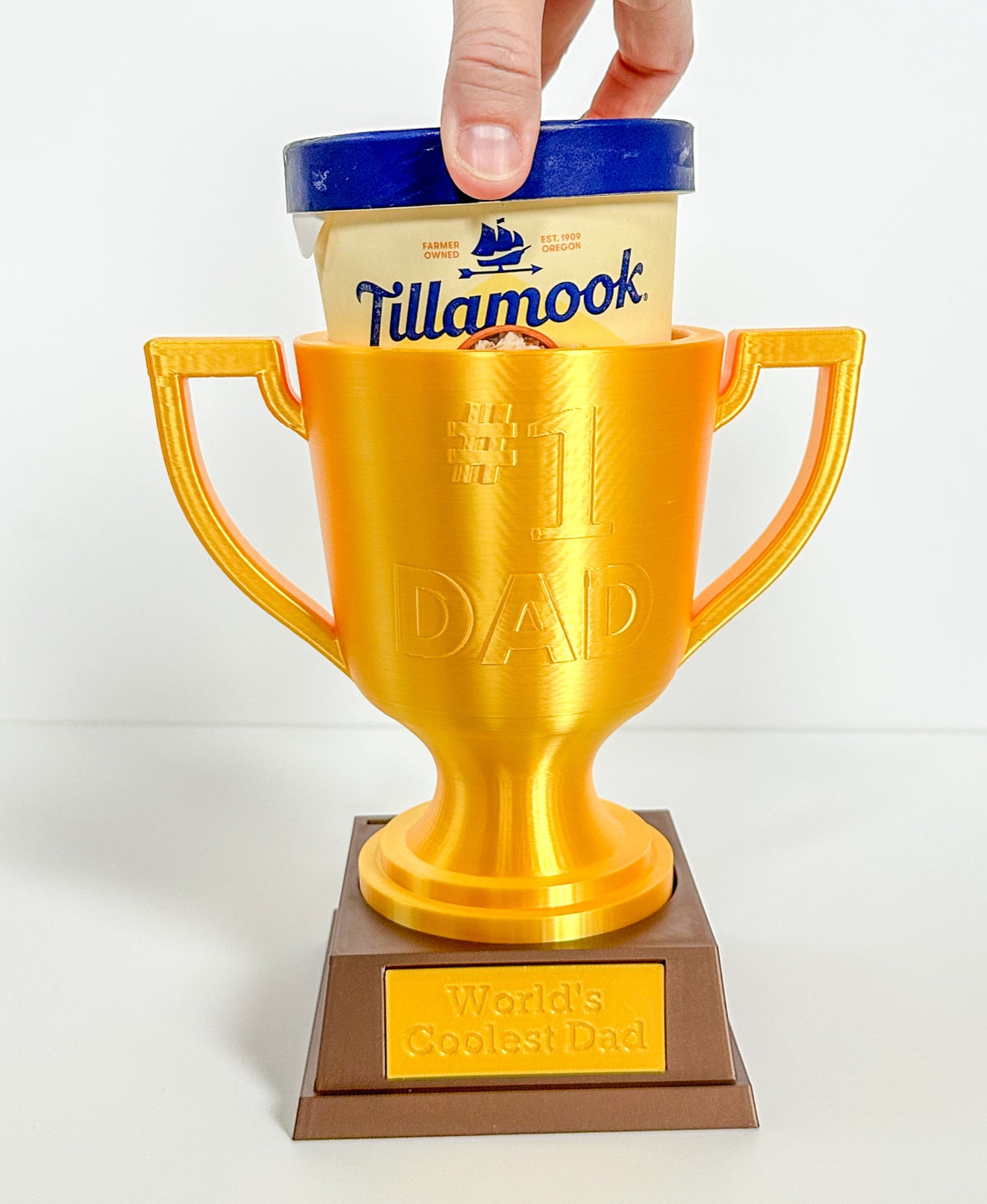 #1 Dad Trophy Ice Cream Holder