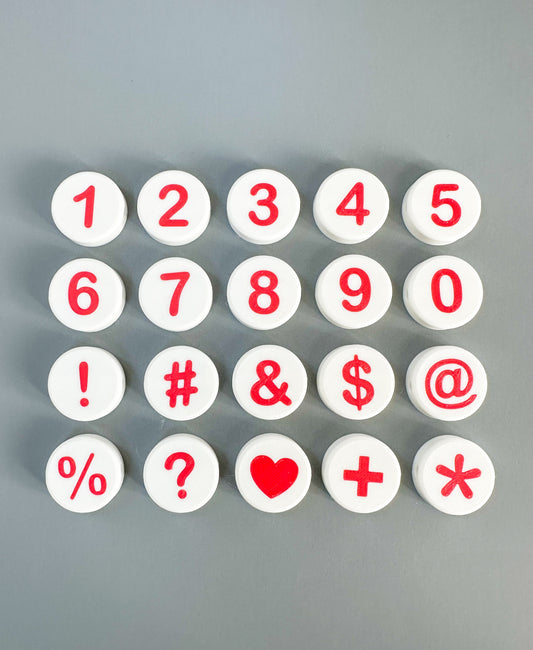 Number and Symbol Big Beads