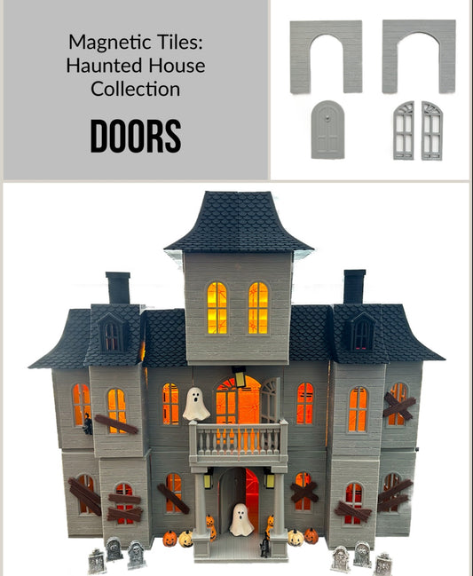 Magnetic Tile Haunted House: Doors