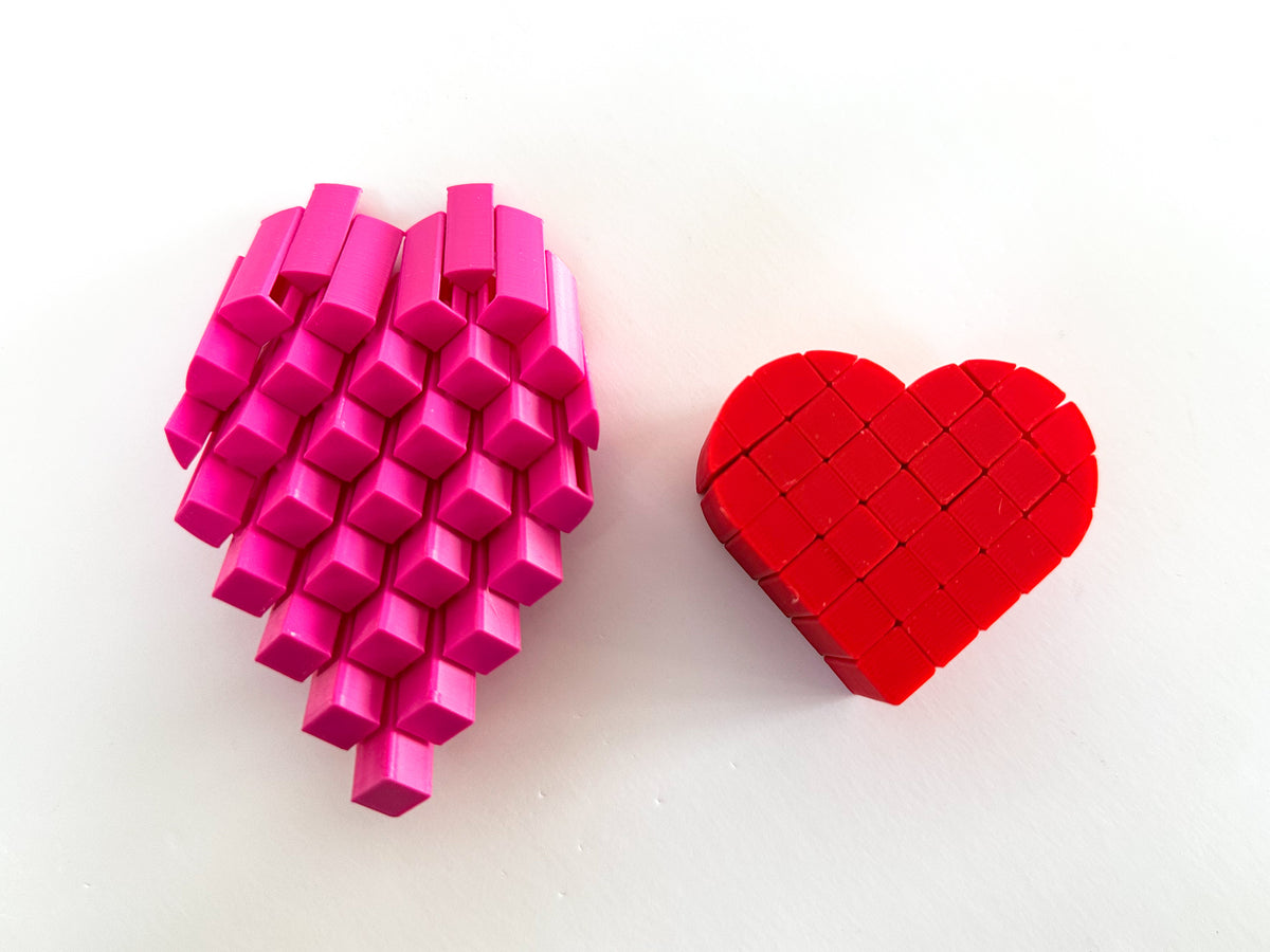 Pixel Heart Fidget with Heart Box