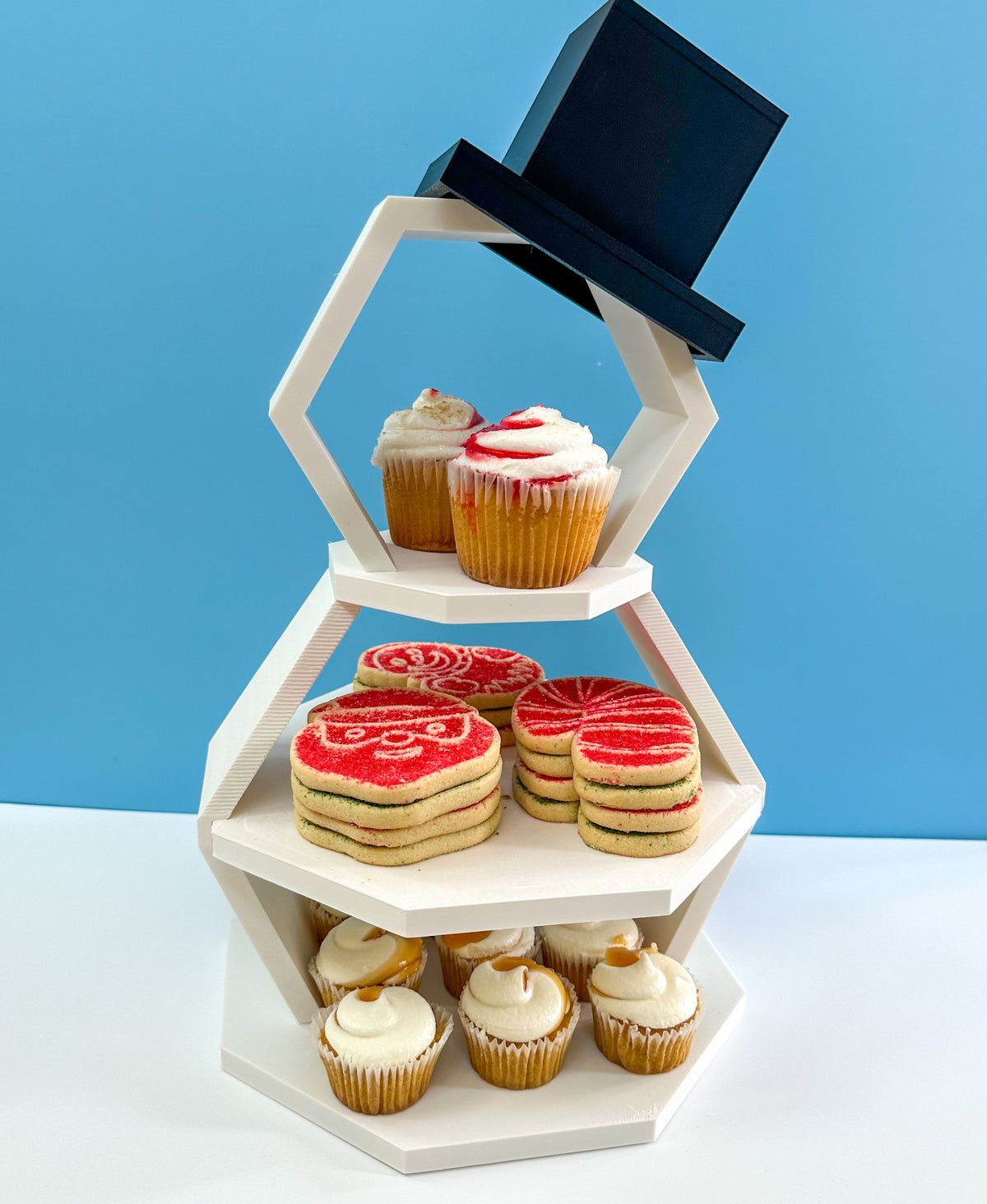Snowman 3-Tier Serving Stand