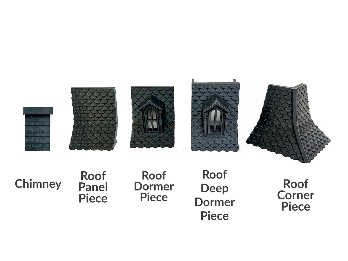Magnetic Tile Haunted House: Roof