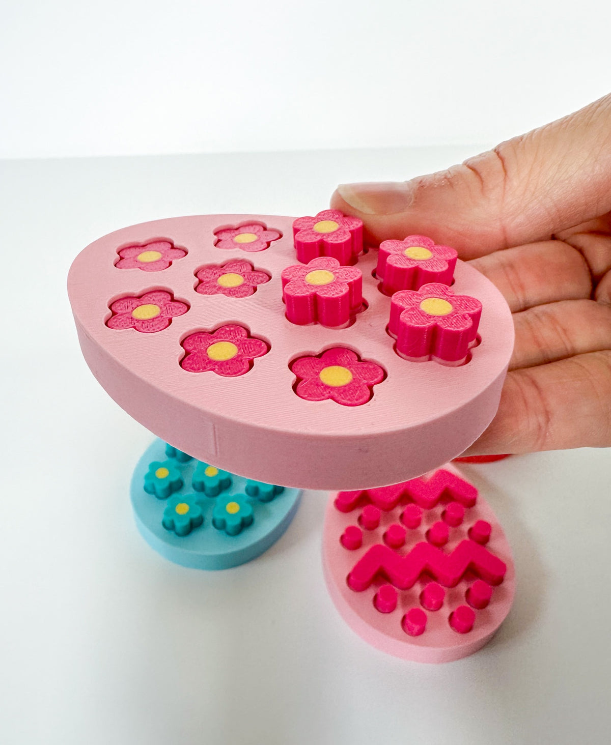 Easter Egg Pin Art Fidget and Grass Stand