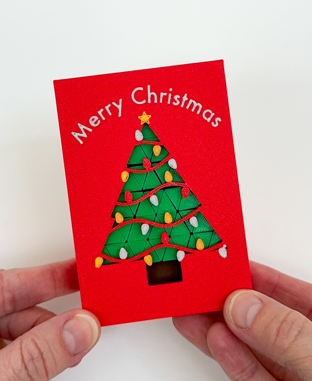 Tree't Yourself! Gift Card Box with Pixel Tree Fidget (Merry Christmas)