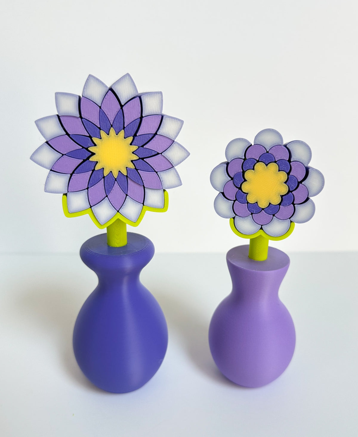Pixel Flower Fidget with Stem and Vase