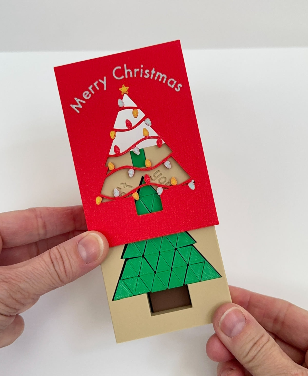 Tree't Yourself! Gift Card Box with Pixel Tree Fidget (Merry Christmas)