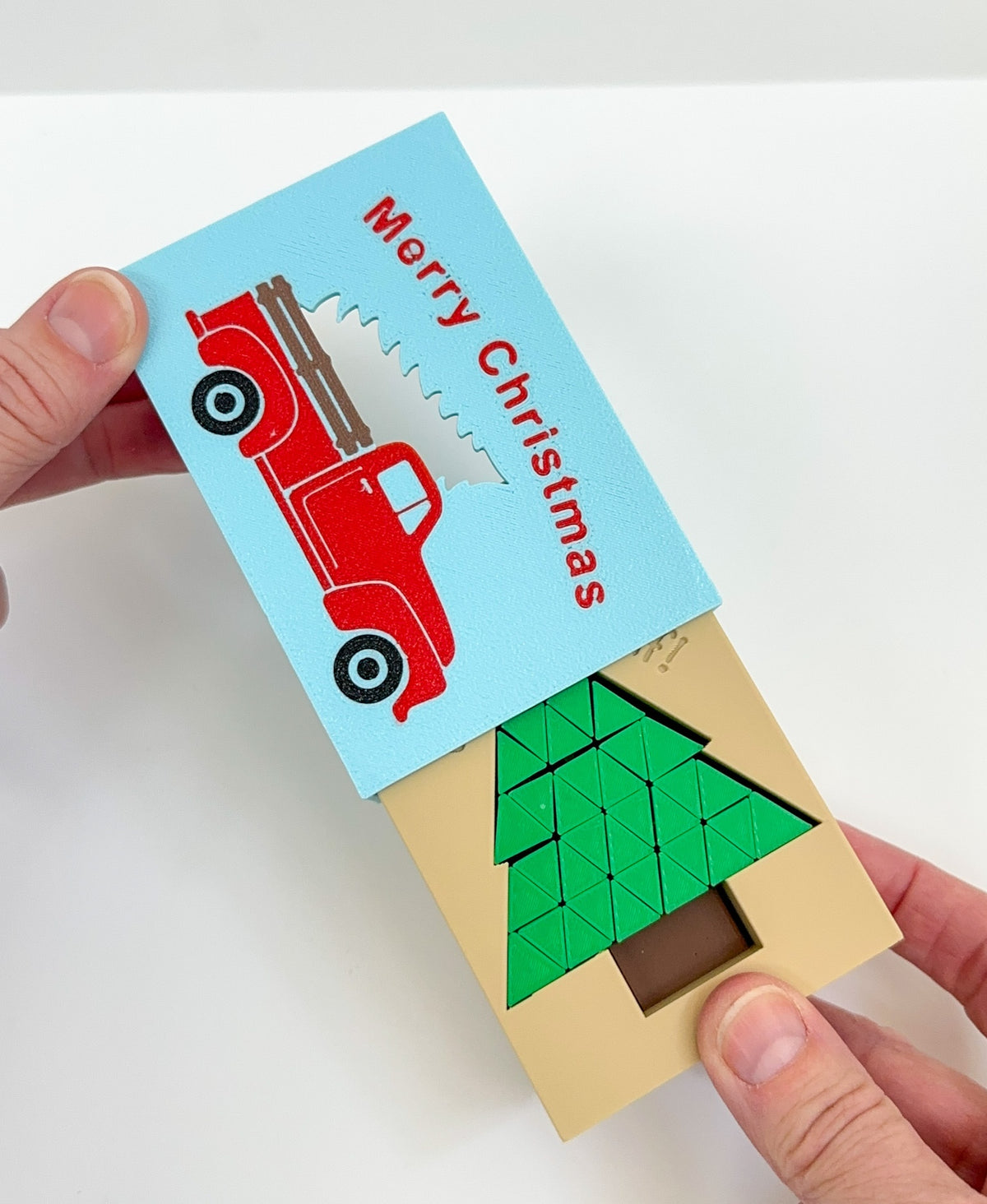 Tree't Yourself! Gift Card Box with Pixel Tree Fidget (Merry Christmas)