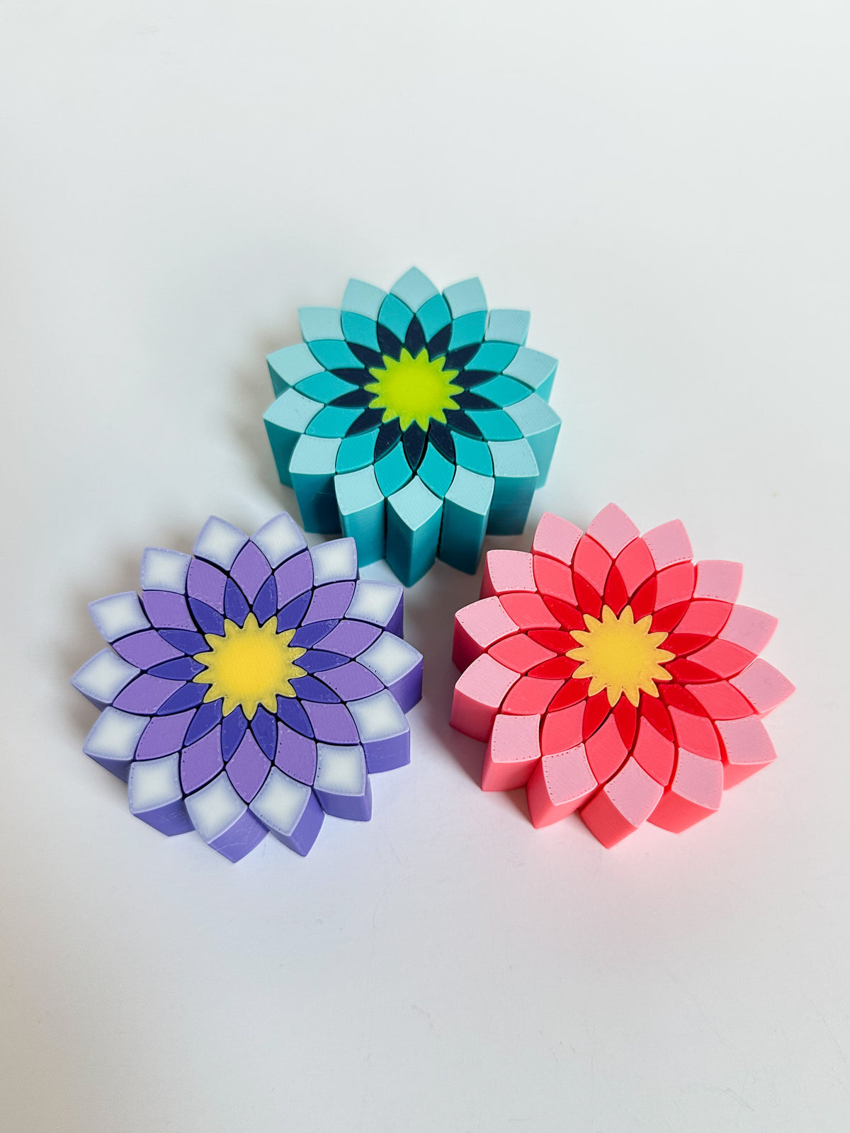 Pixel Flower Fidget with Stem and Vase