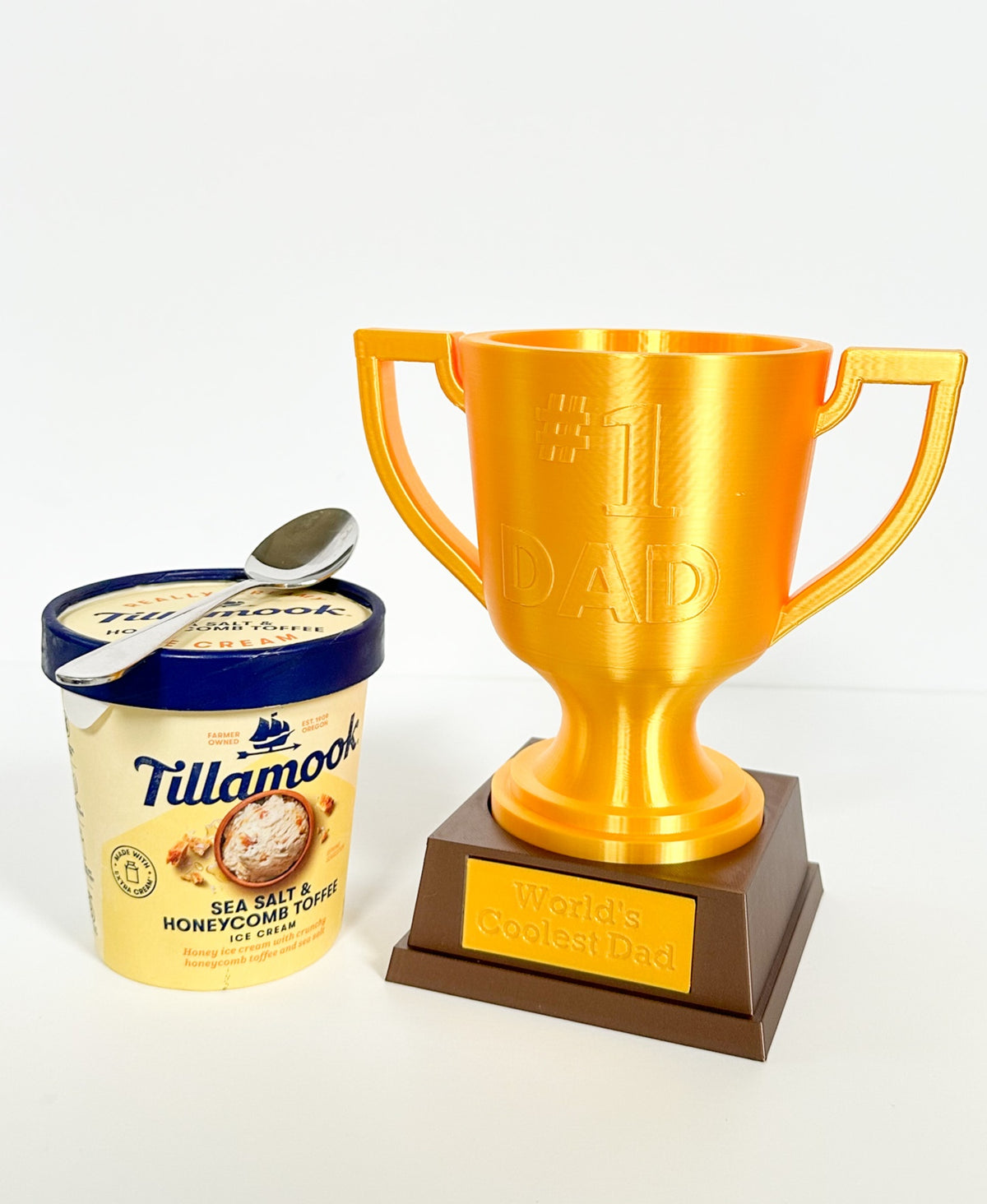 #1 Dad Trophy Ice Cream Holder