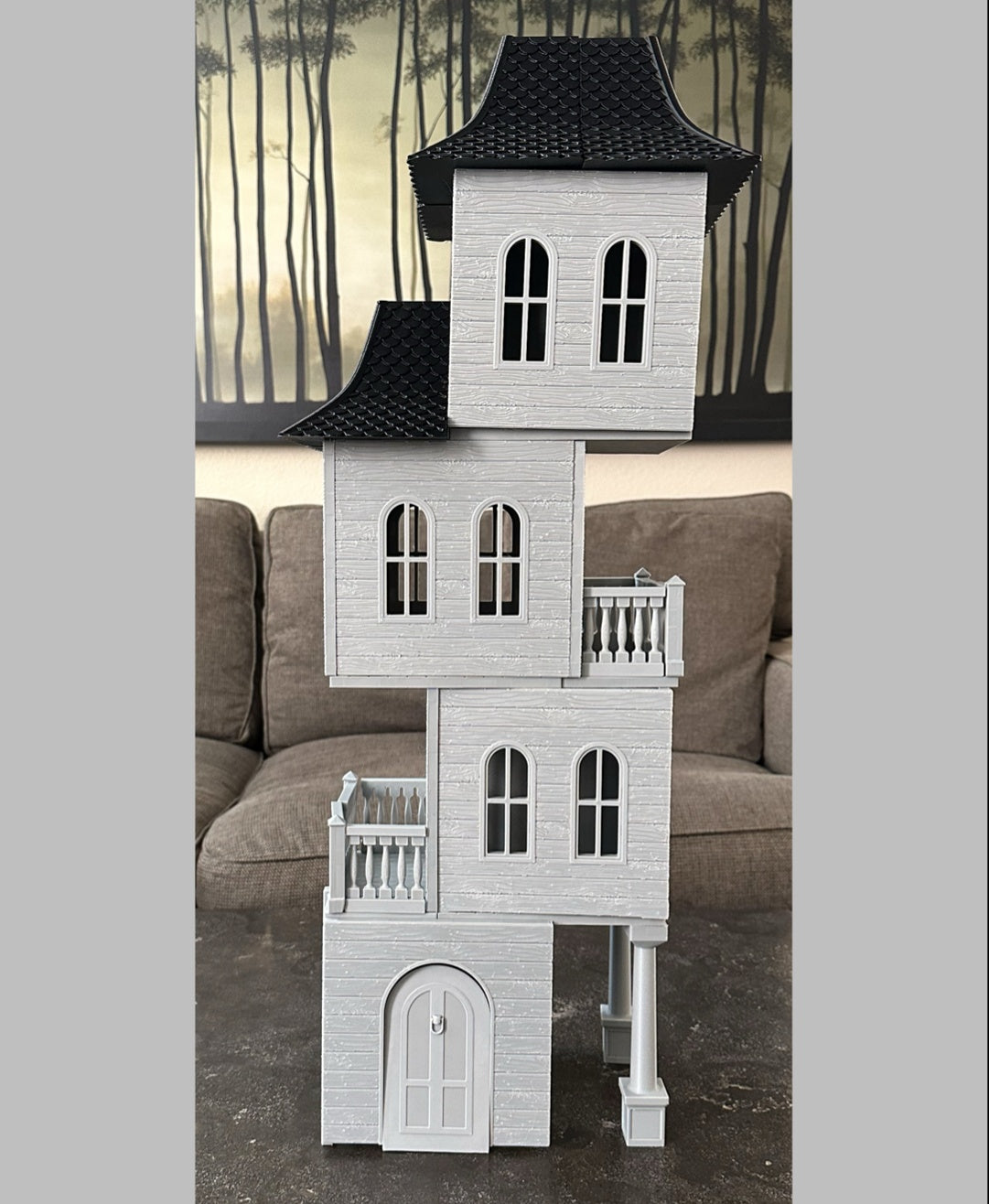 Magnetic Tile Haunted House: Railings, Pillars, Arches and Beams