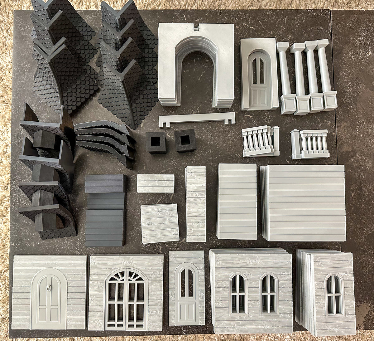 Magnetic Tile Haunted House: Railings, Pillars, Arches and Beams